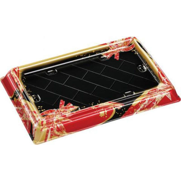 エフピコ 寿司桶 祝賀桶30-19 18貫PTおり姫赤 53633019 1ケース(240個(10個×24))（直送品）