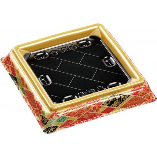 エフピコ 寿司桶 祝賀桶19-19 9貫PT万福金 53641919 1ケース(400個(50個×8))（直送品）