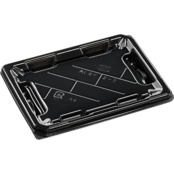 エフピコ 寿司容器 麗角 2-3 黒 54030203 1ケース(800個(50個×16))（直送品）