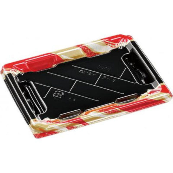 エフピコ 寿司容器 麗角 2-3 京みやび赤 54040203 1ケース(800個(50個×16))（直送品）