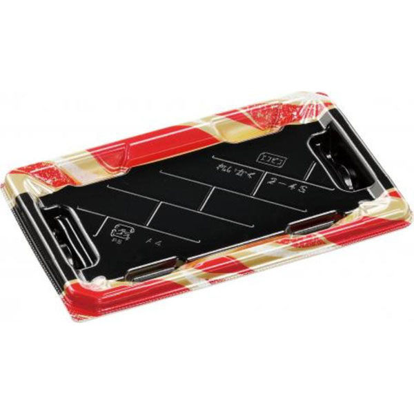 エフピコ 寿司容器 麗角 2-4S 京みやび赤 54045204 1ケース(600個(50個×12))（直送品）
