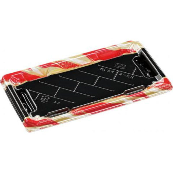 エフピコ 寿司容器 麗角 2-5S 京みやび赤 54045205 1ケース(600個(50個×12))（直送品）