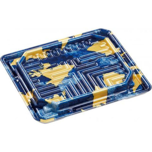 エフピコ 刺身容器 涼角 20-17 れん石青 55022017 1ケース(600個(50個×12))（直送品）