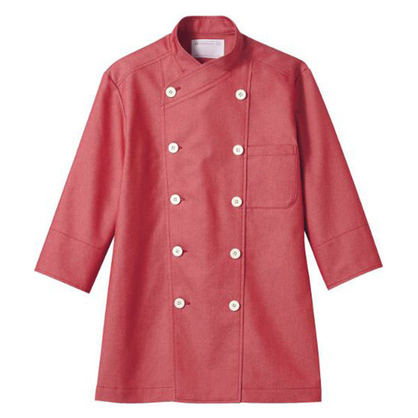 住商モンブラン 6-1103_SS コックコート 兼用 7分袖 レッド SS 1ケース(1個)（直送品）
