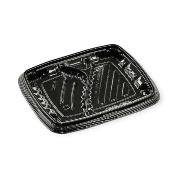 エフピコ 弁当容器 MSDレイア22-18-2 黒 7E022223 1ケース(600個(50個×12))（直送品）
