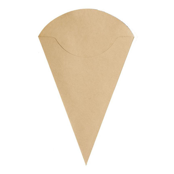 天満紙器 スナック袋 TSK06 未晒無地三角袋 Pizza 8906508 1ケース(2000個(100個×20))（直送品）