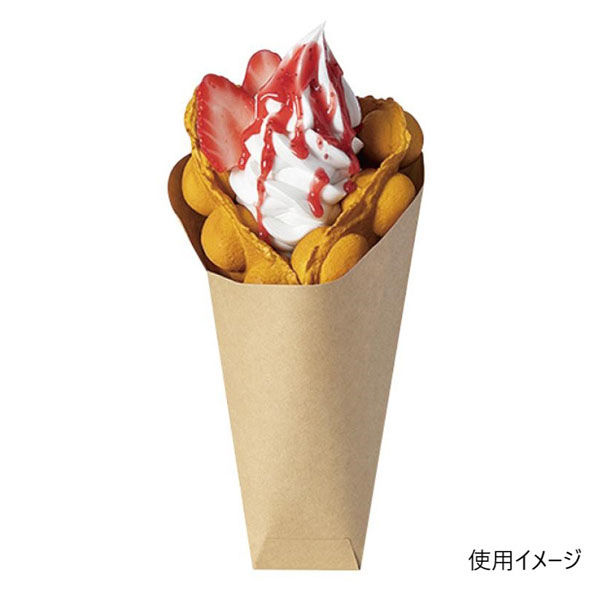 天満紙器 スナック袋 TSK08 ワッフルクレープ袋-109(茶) 8906524 1ケース(1500個(100個×15))（直送品）