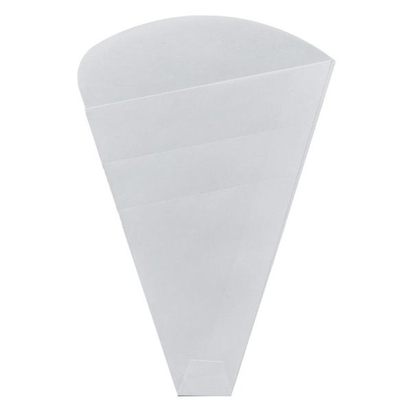 天満紙器 クレープ袋 TSK13 無地三角袋T05 白 スパイラル 8906529 1ケース(2000個(100個×20))（直送品）