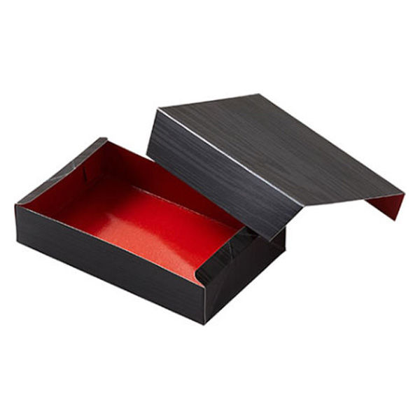 愛宝 寿司容器 寿司折 H-22-6 黒木目1.5合折 1ケース(400個(100個×4))（直送品）