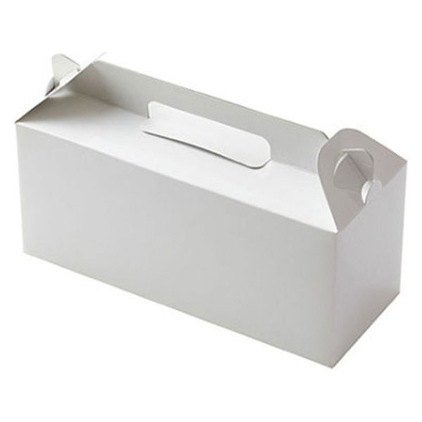 愛宝 紙手提箱 H-24-2 ドーナツホワイト 1ケース(200個(25個×8))（直送品）