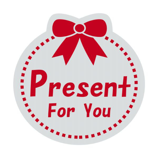 ヒカリ紙工 SMラベル2H-61(Present For You) H2H061 1ケース(375個(1個×375))（直送品）