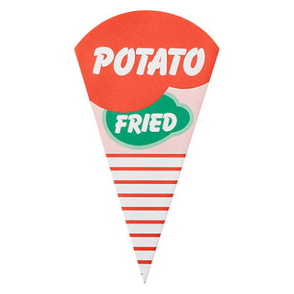 愛宝 軽食容器 H-8-4 三角ポテト(大) 1ケース(3000個(50個×60))（直送品）