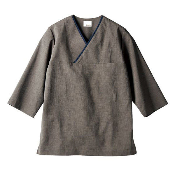 住商モンブラン 和風シャツ OV6502-8_SS プルオーバー 兼用 7分袖 グレー/ネイビー SS 1ケース(1個)（直送品）