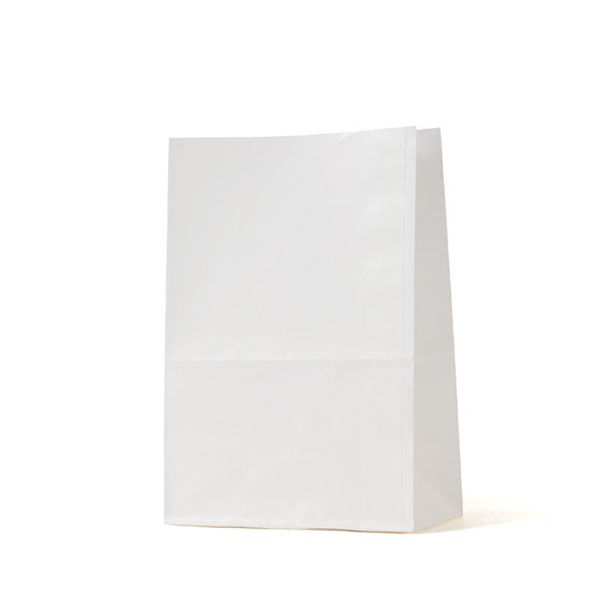 パックタケヤマ 角底袋 H3S 耐油角底袋 白無地 XZT55404 1ケース(2000個(100個×20))（直送品）