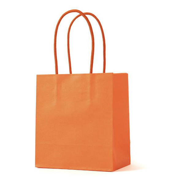 パックタケヤマ 紙手提袋 STジェラート オレンジ XZT68338 1ケース(100個(10個×10))（直送品）