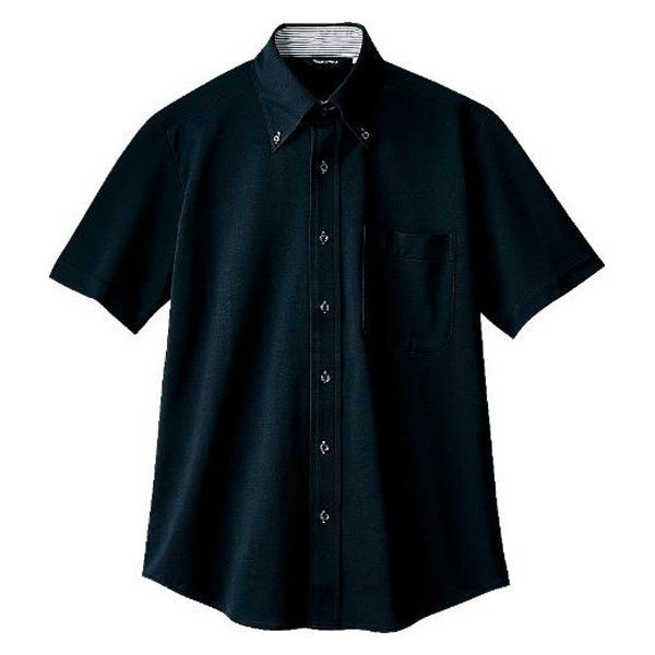 住商モンブラン ZK2712-1CB_M ニットシャツ 兼用 半袖 黒 M 1ケース(1個)（直送品）