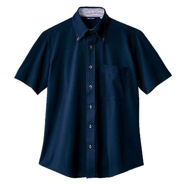 住商モンブラン ZK2712-9CB_LL ニットシャツ 兼用 半袖 ネイビー LL 1ケース(1個)（直送品）