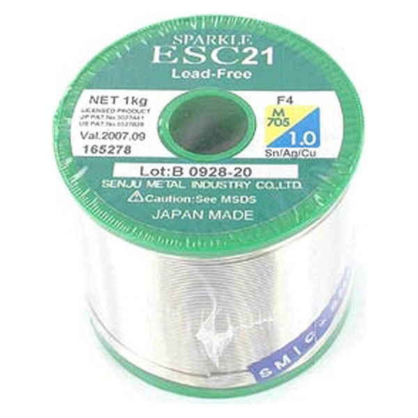 千住金属工業 鉛フリーはんだ 1.0mm 1kg巻き ESC21-F4-1.0 1個（直送品）