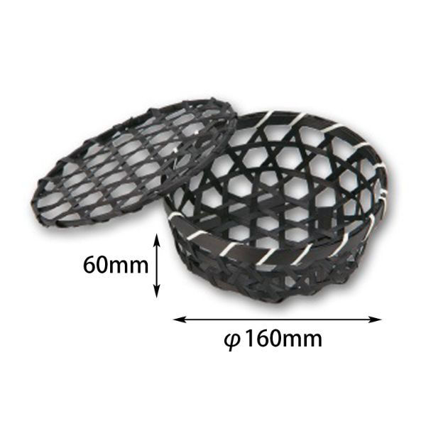 アサヒグリーン 装飾品 六ッ目丸平フタ付 BK 16 3562 1ケース(250個(1個×250))（直送品）