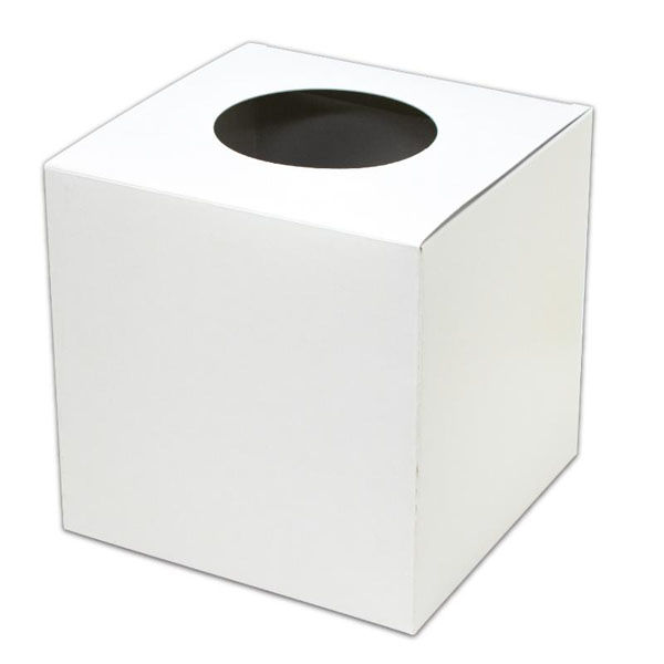 ササガワ イベント用品 37-7918 抽選箱 白 20cm角 1ケース(1個)（直送品）