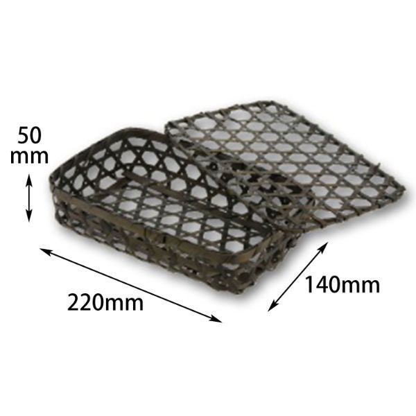 アサヒグリーン 装飾品 六ッ目長方平フタ付 BK 3522 1ケース(120個(1個×120))（直送品）