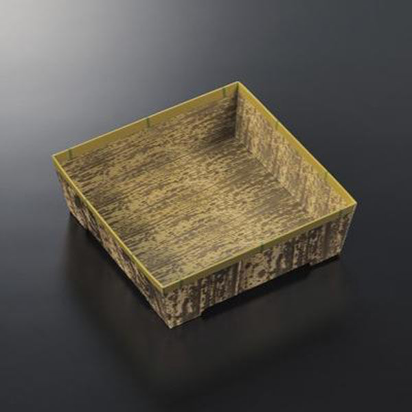 中央化学 寿司容器 SKS 13-13(43) 竹皮 身 00778724 1ケース(400個(25個×16))（直送品）