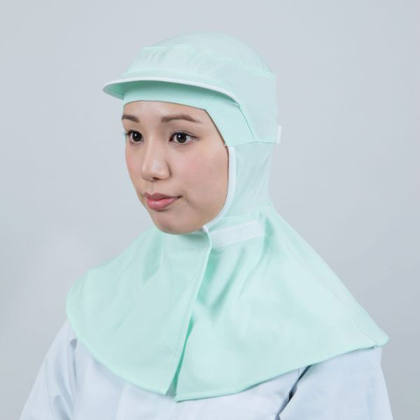 日本フィットフード 衛生用帽子 フィットフード FH-210G グリーン L 00526047 1袋(5個)（直送品）