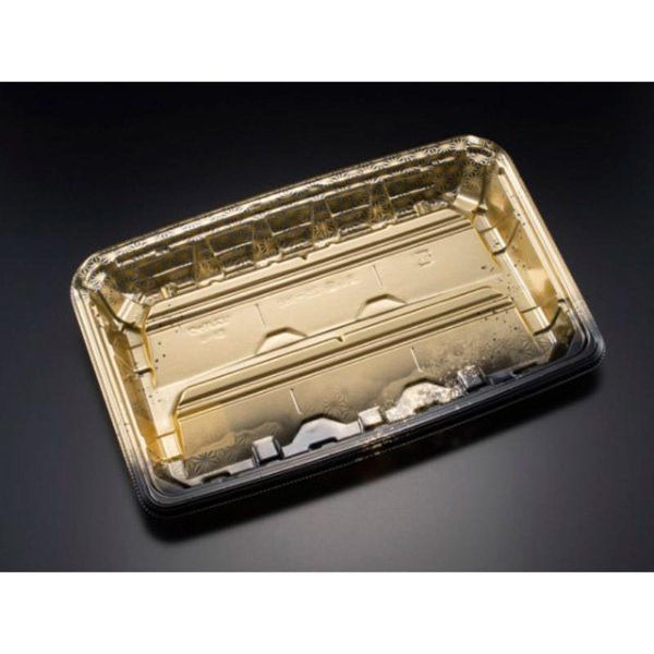 リスパック 刺身容器 バイオPET 流し盛 25-16B 組子金 FAPU433 1ケース(600個(50個×12))（直送品）