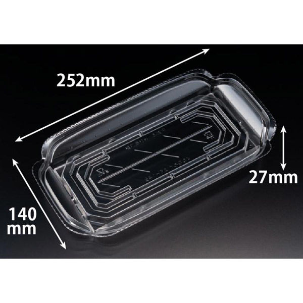 リスパック 刺身容器 バイオ 華ノ枠 25-14B クリア FHNW551 1袋(50個)（直送品）