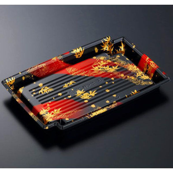 中央化学 刺身容器 CF かく鉢 26-17 竹霞R-BK 身 00303947 1ケース(600個(50個×12))（直送品）