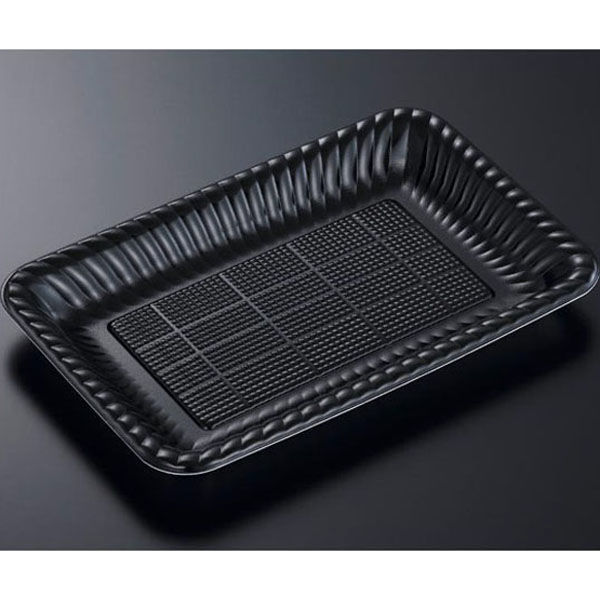 中央化学 オードブル容器 PDプレートK30-20 黒 内 身 00304405 1ケース(800個(50個×16))（直送品）