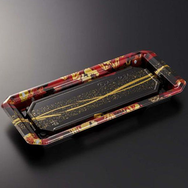 中央化学 寿司容器 HS澄板24-11 一陣R-BK 身 00115596 1袋(50個)（直送品）