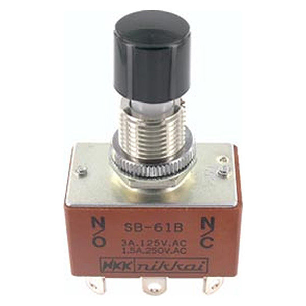 NKKスイッチズ 押しボタンスイッチ ON-(ON)2極双投 SB-61B 1個（直送品）