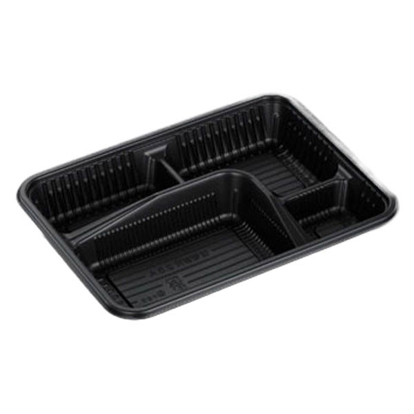 中央化学 弁当容器 CT仕切折R 2.5A BK 身 00734323 1袋(100個)（直送品）