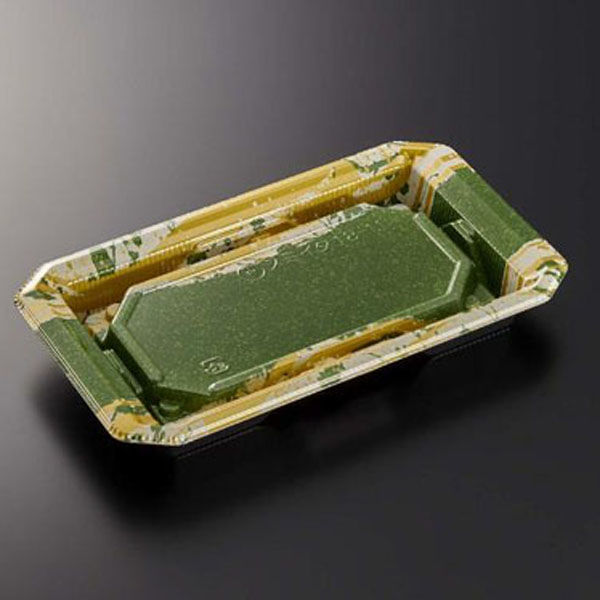 中央化学 寿司容器 HS澄板18-11 若草GN-BK 身 00114113 1ケース(1000個(50個×20))（直送品）