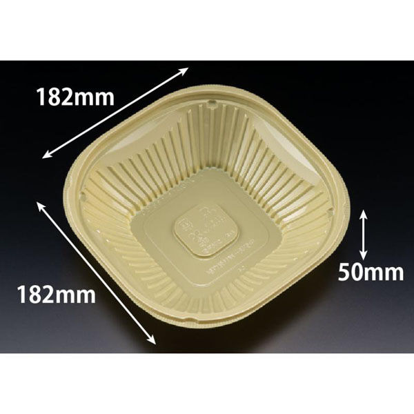 リスパック サラダ容器 バイオ リーフボウル 18-18B(50) きなり PBPX264 1ケース(600個(50個×12))（直送品）