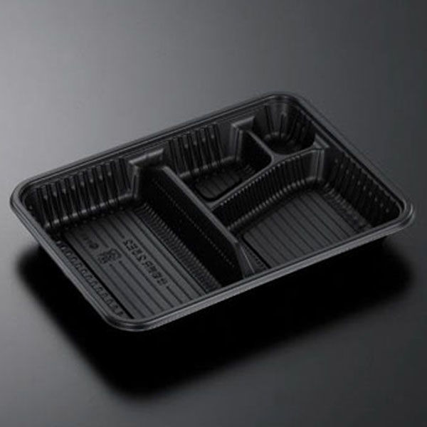 中央化学 弁当容器 CT仕切折R 2.5E2 BK 身 00401749 1ケース(800個(100個×8))（直送品）