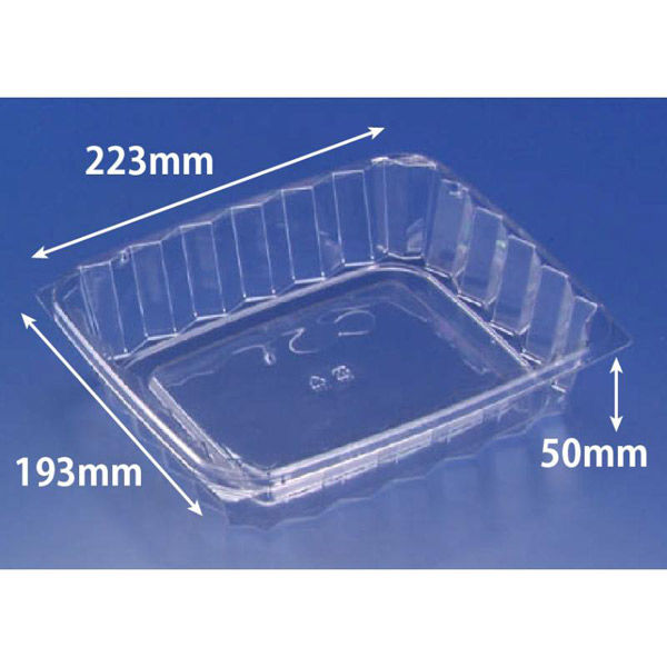 リスパック サラダ容器 バイオ 角ケース 22-1500B PKCC321 1ケース(600個(50個×12))（直送品）