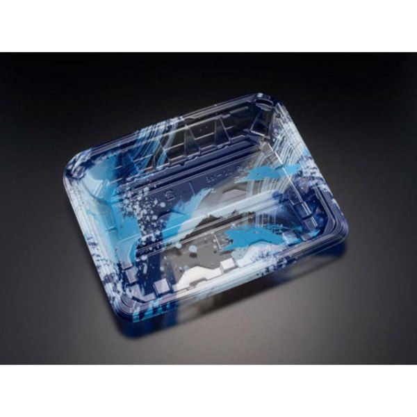 リスパック 刺身容器 バイオPET 流し盛 20-16B 海洋青 FAPU330 1ケース(800個(50個×16))（直送品）