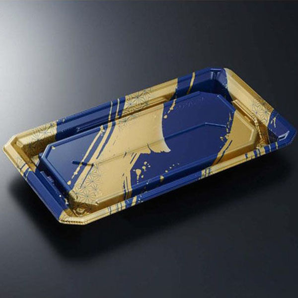 中央化学 寿司容器 HS澄板26-14 麻筆DB-BK 身 00115794 1ケース(600個(50個×12))（直送品）