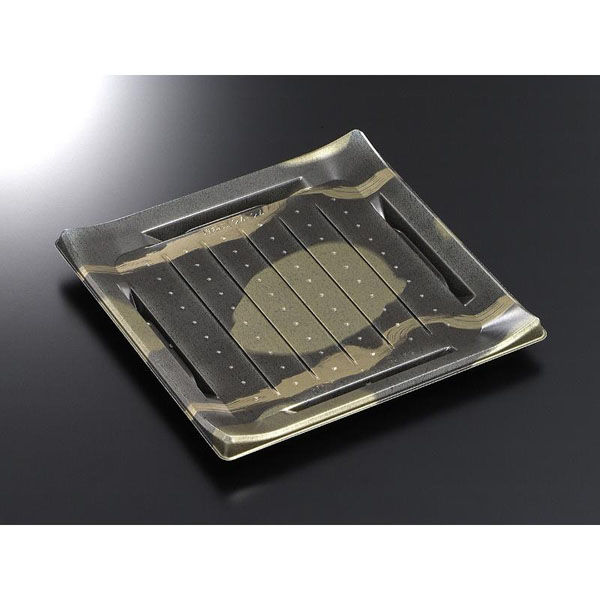 中央化学 刺身容器 CT 波ね皿 24-24 壮月BK-BK 身 00656169 1袋(50個)（直送品）