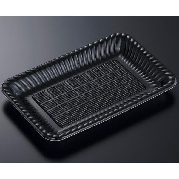 中央化学 オードブル容器 PDプレートK30-20 黒 内 身 00304405 1袋(50個)（直送品）