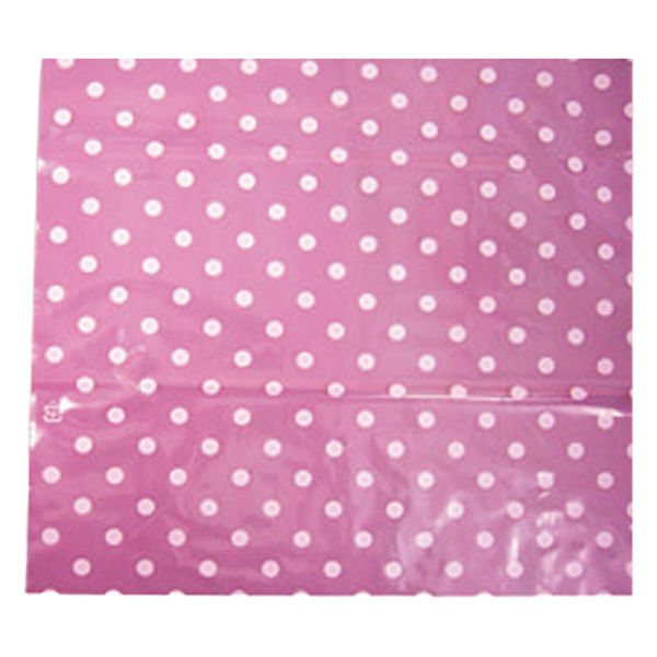 福井化成 ポリ風呂敷 水玉 80角 ピンク 190396 1ケース(1000個(50個×20))（直送品）