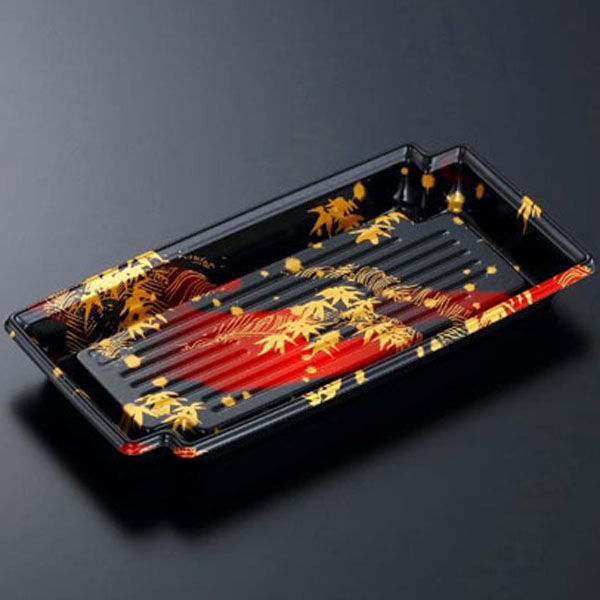 中央化学 刺身容器 CF かく鉢 24-12 竹霞R-BK 身 00303945 1ケース(800個(50個×16))（直送品）