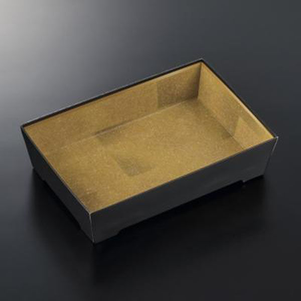 中央化学 寿司容器 SKS 17-12(43) 金箔-黒 身 00778732 1袋(25個)（直送品）