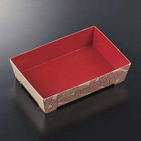 中央化学 寿司容器 SKS 17-12(43) 赤-水引 身 00778736 1袋(25個)（直送品）