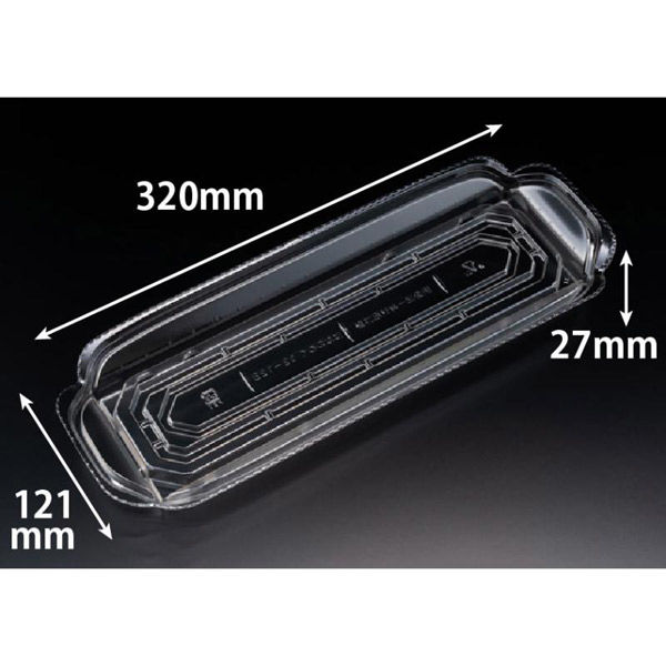 リスパック 刺身容器 バイオ 華ノ枠 32-12B クリア FHNW701 1ケース(600個(50個×12))（直送品）