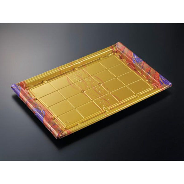 中央化学 刺身容器 CF宴角 45-30 華やぎV-BK 身 00776862 1ケース(120個(10個×12))（直送品）