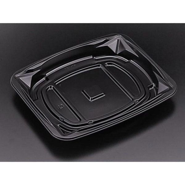 リスパック 弁当容器 バイオ 饗ロマン 80B 黒 RHHR211 1ケース(600個(50個×12))（直送品）