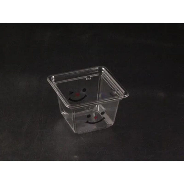 リスパック サラダ容器 バイオカップ キューブ 11-70B ニコニコ PABZ001 1ケース(900個(50個×18))（直送品）